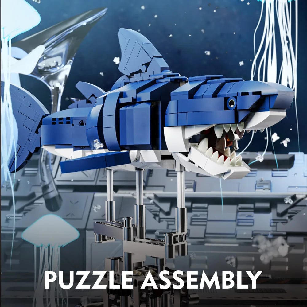 Building Blocks Mechanical Shark Stem Building Blocks Set