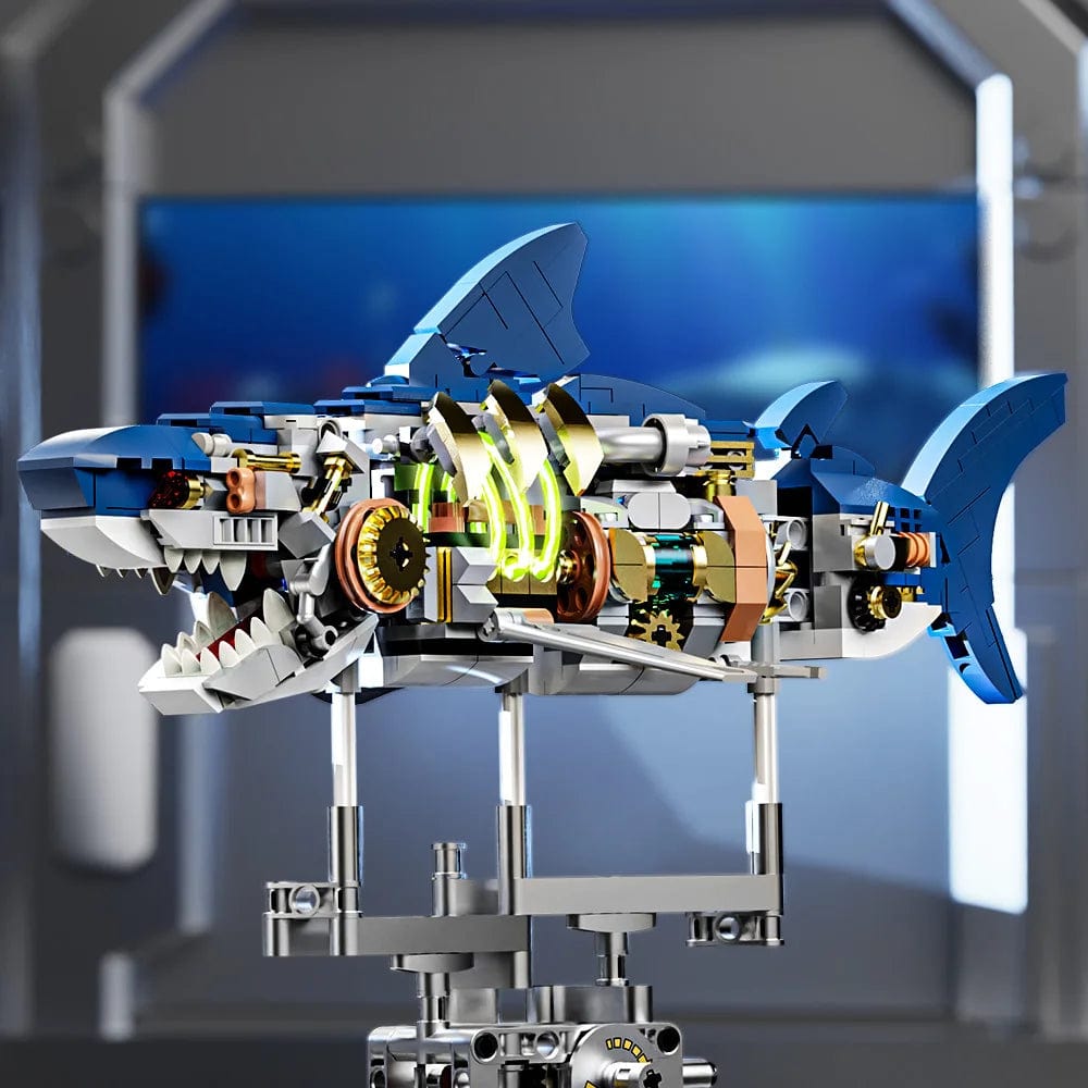 Building Blocks Mechanical Shark Stem Building Blocks Set