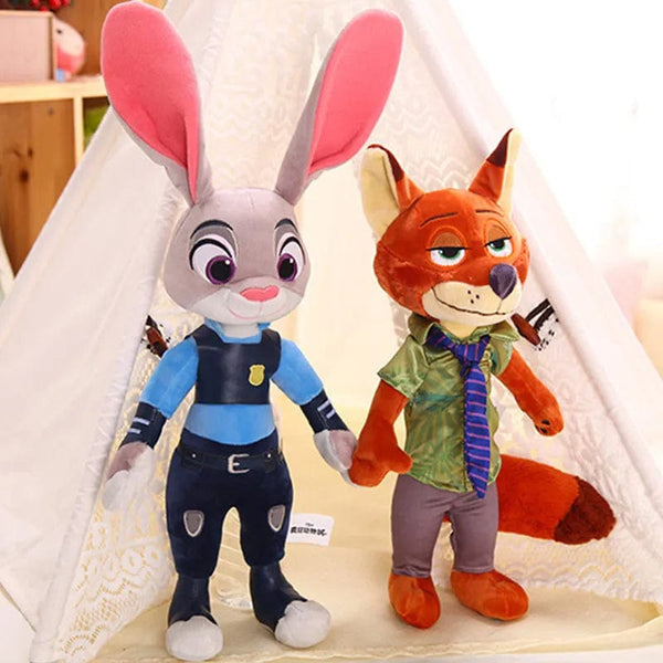 toys Disney Cartoon Zootopia Fox and Rabbit Plush Toys