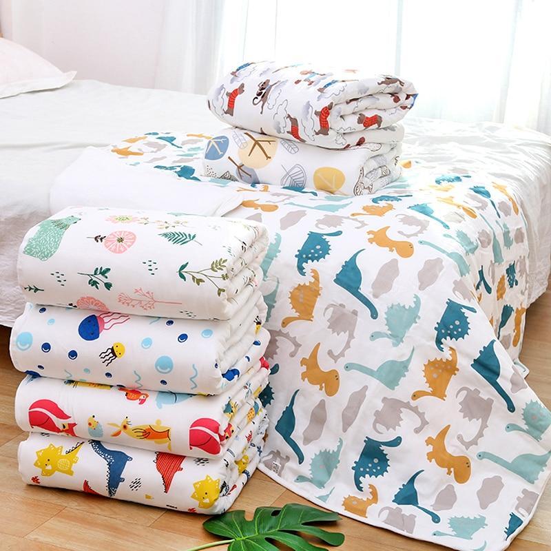 6 Layers muslin quilt baby blanket - EssentialsOnEarth