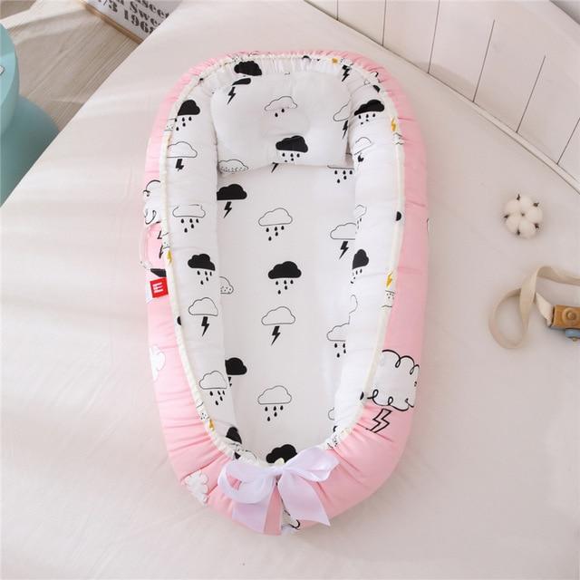 Baby Products Baby Nest Bed Portable Crib Bassinet Bumper with Pillow Cushion