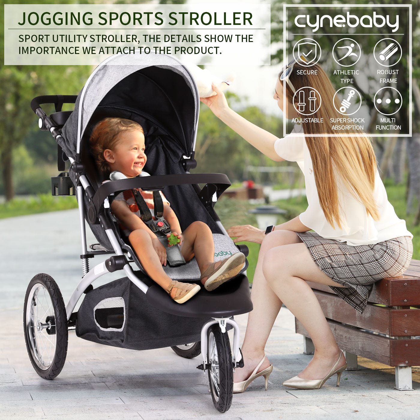 foldable jogging stroller Compact Foldable Jogging Stroller
