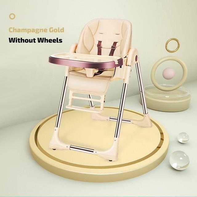 Baby Products Multi-function Foldable Baby High Chair with Wheels