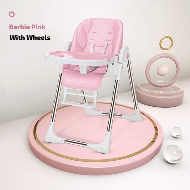 Baby Products Multi-function Foldable Baby High Chair with Wheels