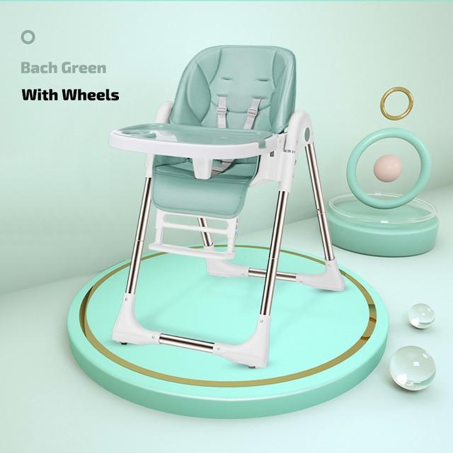 Baby Products Multi function Foldable Portable Baby High Chair with Wheels