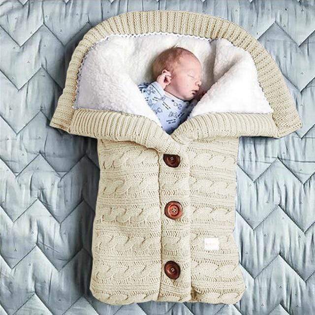 Baby Products Warm Knitted Newborn Soft Baby Blanket Swaddle Wrap