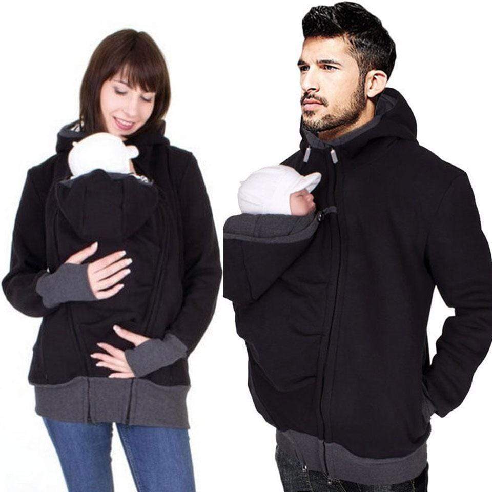 Baby Products Winter Dad Mom Baby Kangaroo pocket Carrier Hoodies