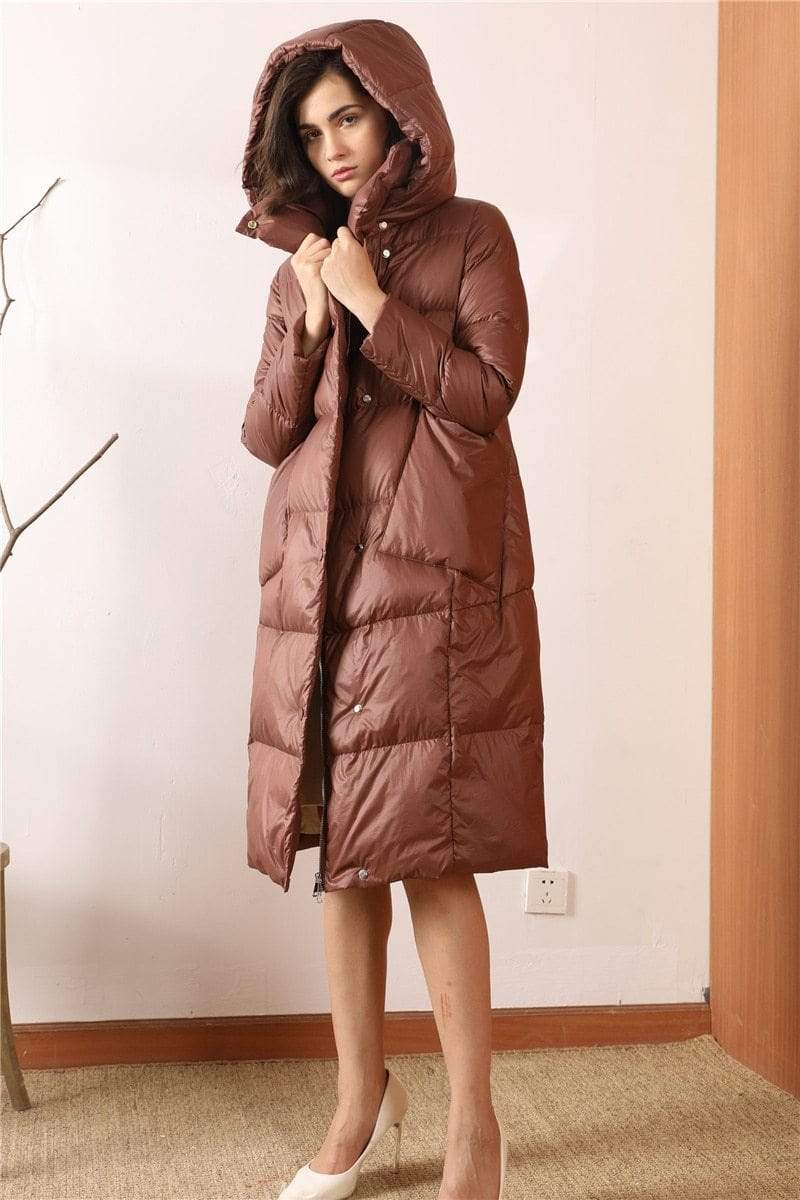 Jacket Women Winter Plus Size Thick Long Duck Down Over Coat Jacket Overcoat