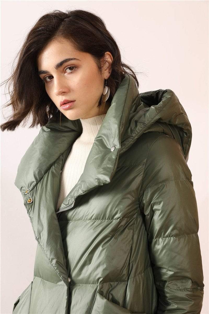 Jacket Women Winter Plus Size Thick Long Duck Down Over Coat Jacket Overcoat