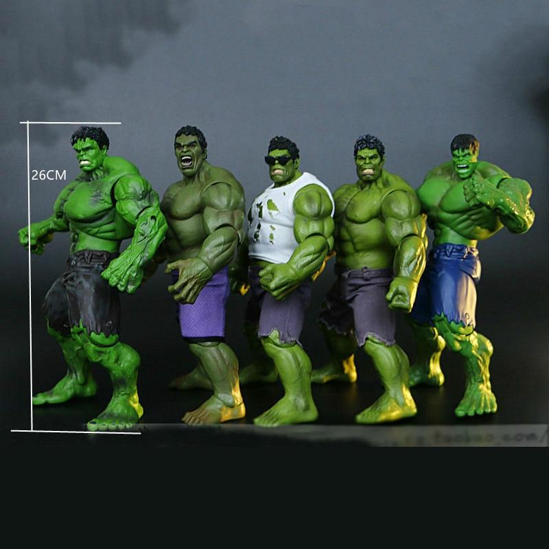 marvel 26cm Marvel Avengers Hulk Action Figures Complete set