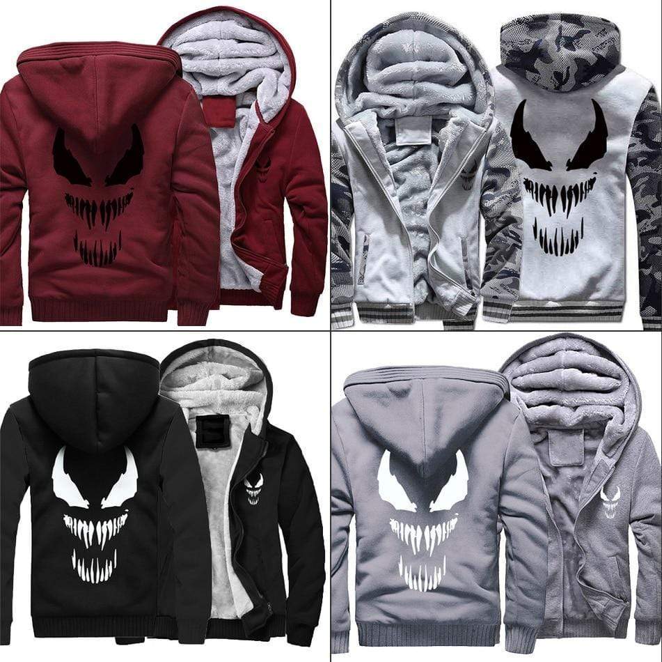 marvel collection Marvel Venom zipper Casual Hoodies Men's Sweatshirts