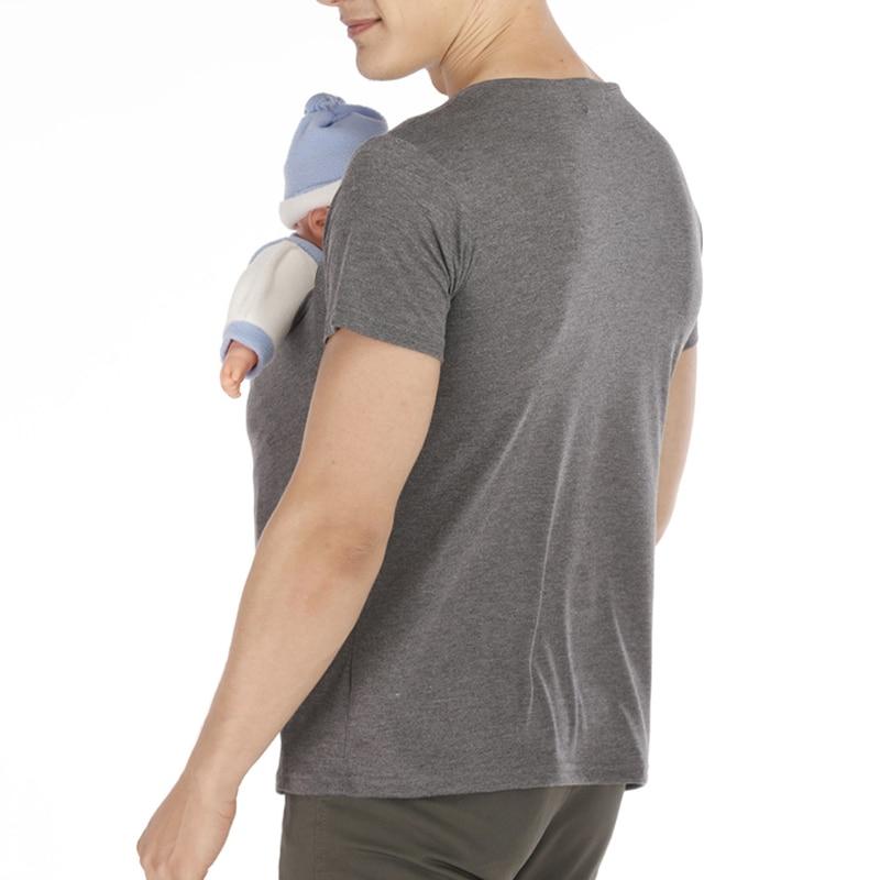 Multifunction Plus Size Baby Carrier Kangaroo T-Shirt for Father Mother Long Sleeve