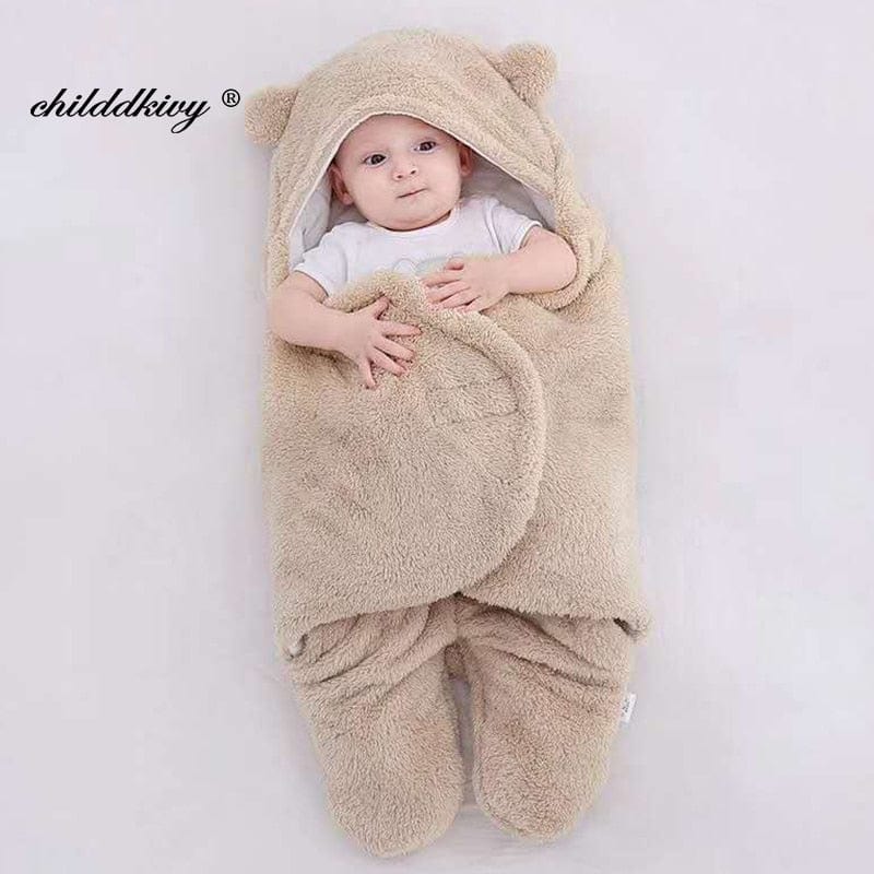 Newborn Baby plush swaddle Wrap Blankets