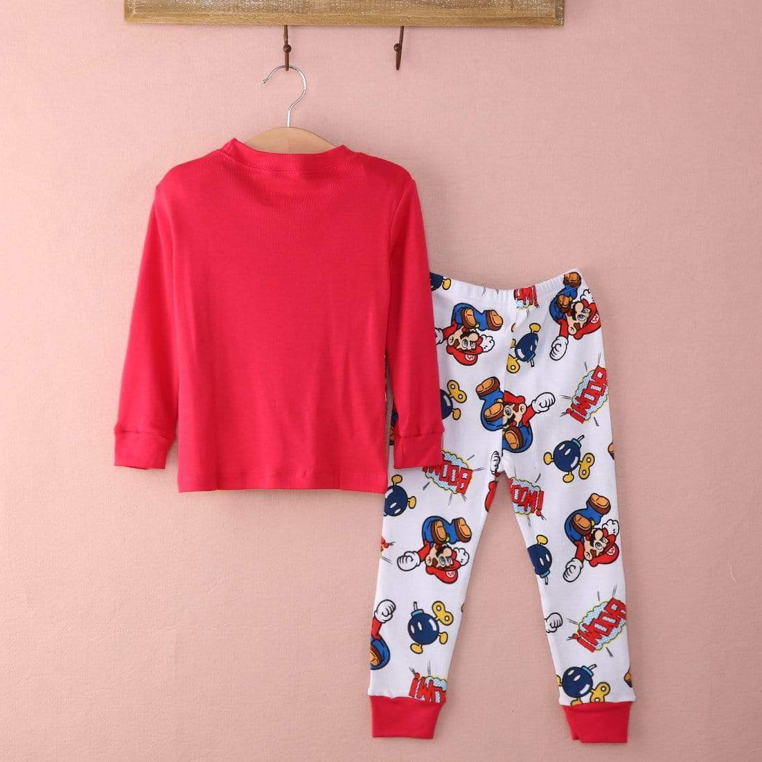pajamas Kids Super Mario Cotton Pajamas Set