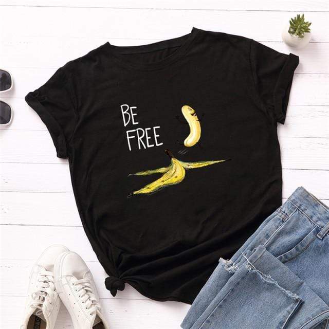 Tees Women's Bee Free T-shirt Plus Size Short Sleeve