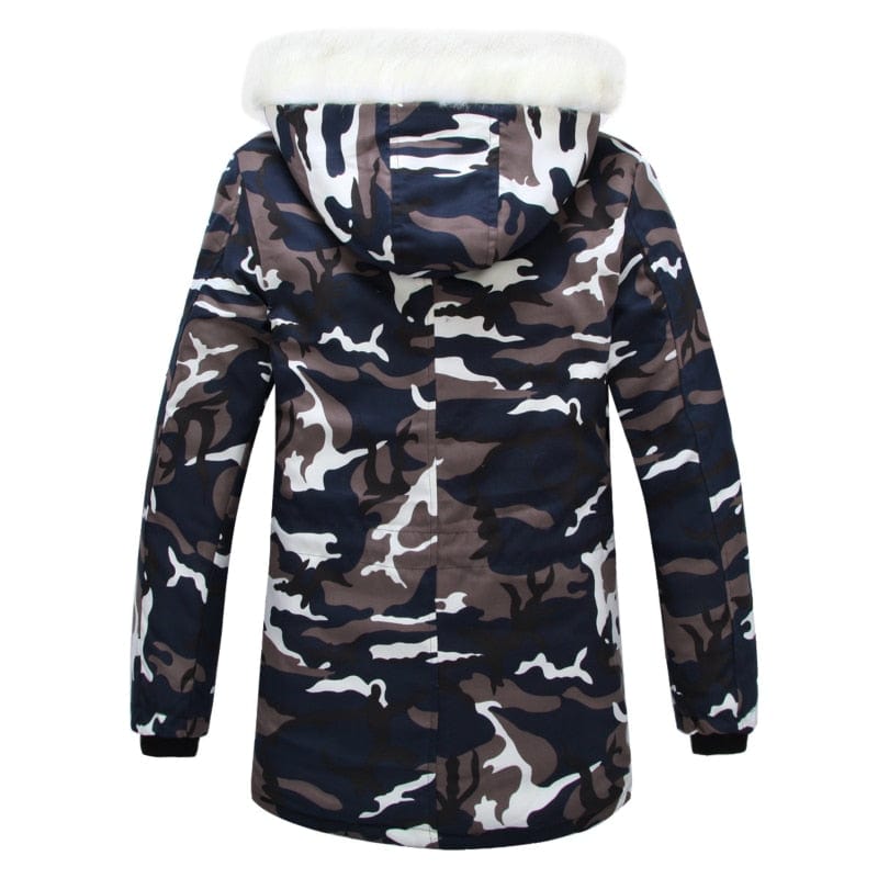 Winter Mens Military Camouflage Hooded Jacket Parka Overcoat