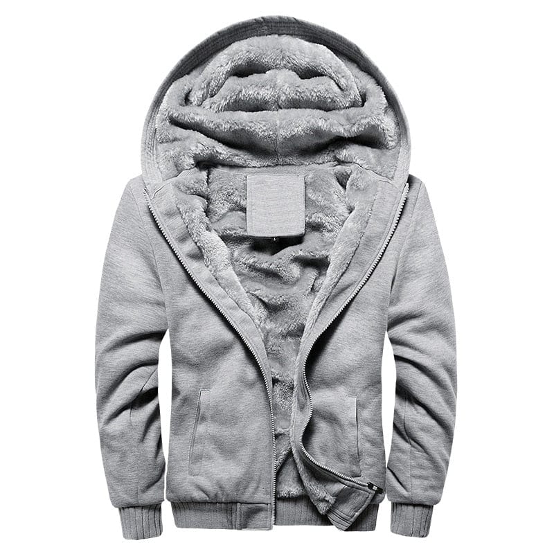 Winter Thick Zipper Hoodies Warm Fleece